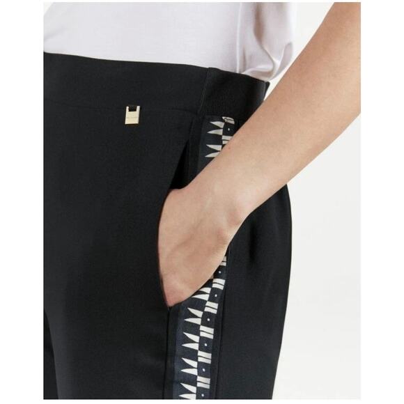 Ted Baker Saiin Geometric Side Stripe High Rise Pull-On Jogger Pants Size 12 - Picture 3 of 13